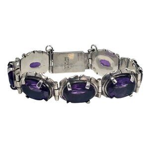 Wilford Begay Navajo Vintage Sterling Silver Amethyst Bracelet
